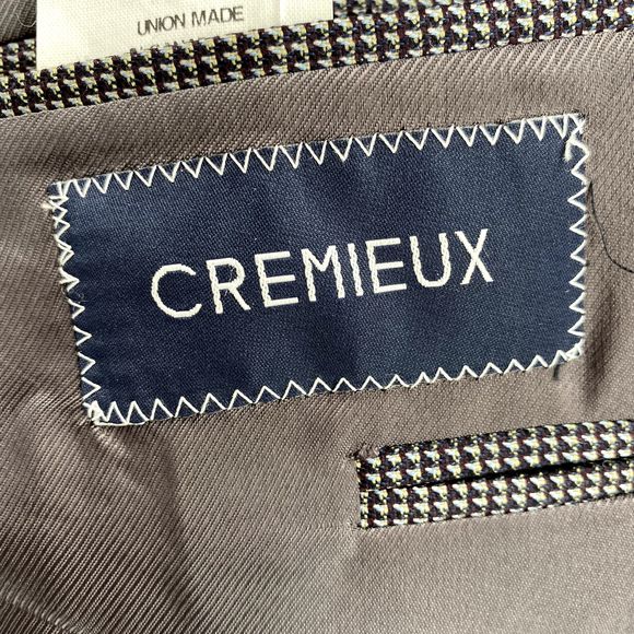 Cremieux Loro Piana Blazer Adult 44R Gray Blue Wool Knit Sport Coat Business Men - Picture 5 of 13